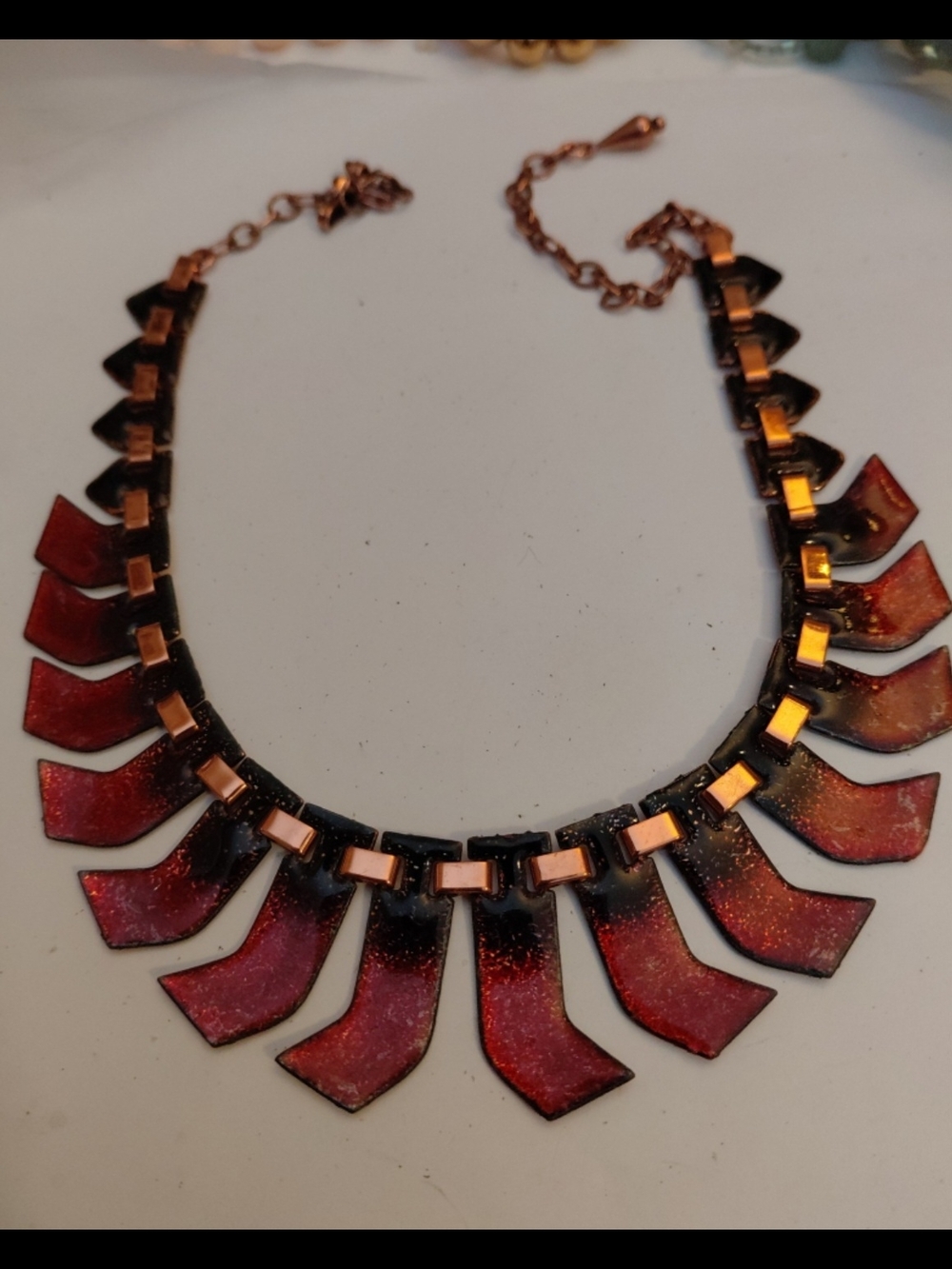 vintage 1950s Matisse copper statement necklace